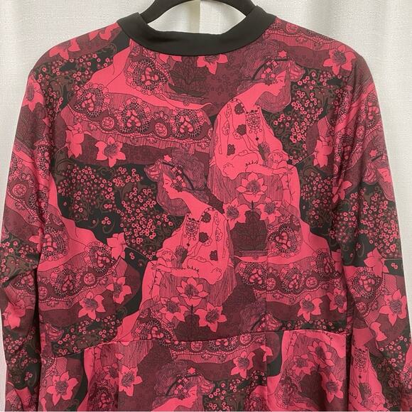 ModCloth Red&Black Retro Goddess Romance Long Sleeve Dress Sz.8 - Picture 11 of 16